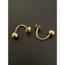 Load image into Gallery viewer, 18K Gold Earrings Cuff Heart Ball Pendant 1.27 grams - Rafant