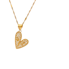 Load image into Gallery viewer, 18K Gold Necklace Chain 17.75 inches Pendant Heart 1.21 grams - Rafant