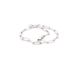 Load image into Gallery viewer, 18K White Gold Bracelet Paperclip 1.83 grams Size 7.5 inches - Rafant