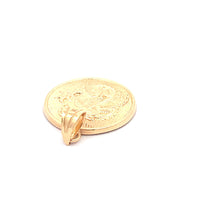 Load image into Gallery viewer, 18K Gold Pendant Round Dragon Lucky Charm - Rafant