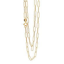 Load image into Gallery viewer, 18K Yellow Gold Necklace Chain Paperclip Small Link Size 15.75 inches 1.38 grams - Rafant