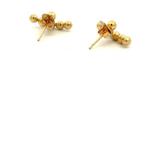 Load image into Gallery viewer, 18K Gold Earrings Balls Bead Stud Post 2.60 grams - Rafant