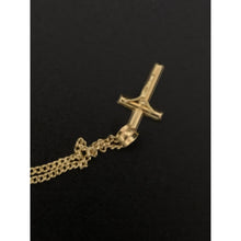 Load image into Gallery viewer, 18K Gold Necklace Chain 18 inches with Cross Pendant 1.81 grams - Rafant