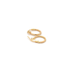 Load image into Gallery viewer, 18K Yellow Gold Earrings Very Tiny Hoops 0.83 grams - Rafant