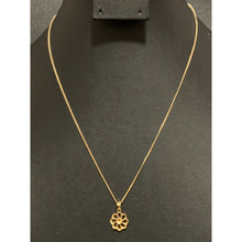 Load image into Gallery viewer, 18K Gold Necklace Chain 17.75 inches with Flower Pendant 1.65 grams - Rafant