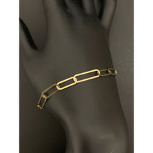 Load image into Gallery viewer, 18K Gold Bracelet Paperclip 7.5 inches 2.40 grams - Rafant