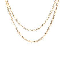 Load image into Gallery viewer, 18K Yellow Gold Necklace Chain Rolo Link 1.37 grams 19.5 inches Women - Rafant