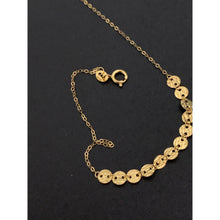Load image into Gallery viewer, 18K Gold Bracelet Charms Discs Size 6.5 inches plus 1” extension 0.50 grams - Rafant