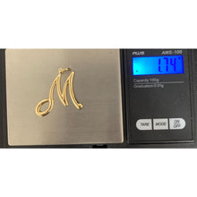 Load image into Gallery viewer, 18K Gold Pendant Letter M 1.74 grams Large - Rafant