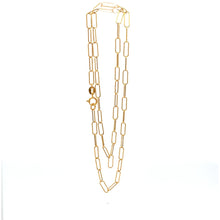 Load image into Gallery viewer, 18K Yellow Gold Necklace Chain Paperclip Small Link Size 15.75 inches 1.38 grams - Rafant
