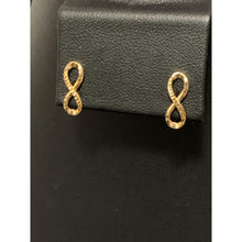 Load image into Gallery viewer, 18K Gold Earrings Stud Infinity 1.47 grams - Rafant