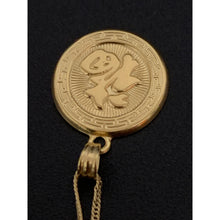 Load image into Gallery viewer, 18K Gold Necklace Chain 18 inches with Lucky Good Fortune Pendant 1.46 grams - Rafant