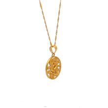 Load image into Gallery viewer, 18K Gold Necklace Chain 17.75"  Pendant Dragon Good Fortune Luck 1.51 grams - Rafant