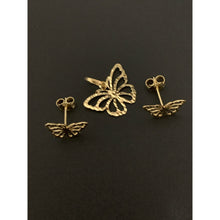 Load image into Gallery viewer, 18K Gold Earrings Pendant Butterfly 1.91 grams - Rafant
