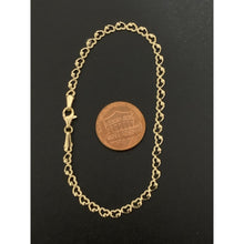 Load image into Gallery viewer, 18K Gold Bracelet Heart Link 1.90 grams Size 7 inches - Rafant