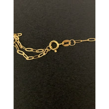 Load image into Gallery viewer, 18K Gold Necklace Chain Paperclip 15.5 inches 1.95 grams - Rafant
