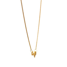 Load image into Gallery viewer, 18K Gold Necklace Chain  17.75 inches Tiny Beads Charms  Pendant 0.86 grams - Rafant