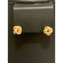 Load image into Gallery viewer, 18K Gold Earrings Stud Knot Small 1.16 grams - Rafant