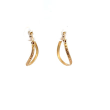 Load image into Gallery viewer, 18K Gold Earrings Hoops Irregular 1.04 grams Small - Rafant