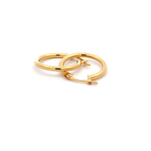 Load image into Gallery viewer, 18K Gold Earrings Hoops Polished Small 1.09 grams - Rafant