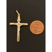 Load image into Gallery viewer, 18K Gold Pendant Jesus Christ Cross White Yellow Gold 2.08 grams - Rafant