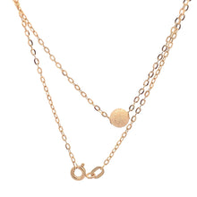 Load image into Gallery viewer, 18K Gold Necklace Chain Cable 17.50 inches Tiny Ball Pendant - Rafant