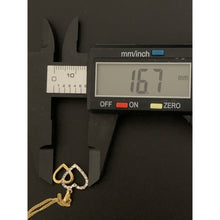 Load image into Gallery viewer, 18K Gold Necklace Chain 18 inches with Double Heart Pendant 1.71 grams - Rafant