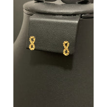 Load image into Gallery viewer, 18K Gold Earrings Stud Infinity Very Tiny 0.44 grams - Rafant