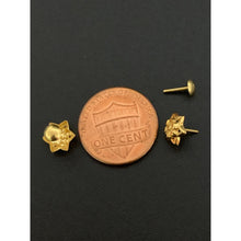 Load image into Gallery viewer, 18K Gold Stud Earrings Screw Type Star 0.41 grams - Rafant