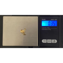 Load image into Gallery viewer, 18K Gold Earrings Stud Screw Type Round Circle 0.35 grams - Rafant