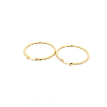 Load image into Gallery viewer, 18K Yellow Gold Earrings Hoops Large Spiral 1.75 grams - Rafant