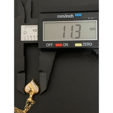 Load image into Gallery viewer, 18K Gold Necklace Chain 17.5 inches with Puffed Heart Pendant 2.07 grams - Rafant