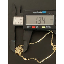 Load image into Gallery viewer, 18K Gold Bracelet Flower Charm Size 7 inches 1.20 grams - Rafant