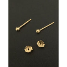Load image into Gallery viewer, 18K Gold Earrings Stud Polished Ball Very Small 0.85 grams - Rafant