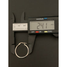 Load image into Gallery viewer, 18K Gold Earrings Hoops Loops White Gold 1.38 grams - Rafant
