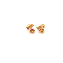 Load image into Gallery viewer, 18K Yellow Gold Earrings Heart Ribbon Earrings Drop 1.52 grams Small - Rafant