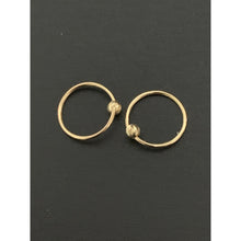 Load image into Gallery viewer, 18K Gold Earrings Hoops Beads Small Tiny 0.62 grams - Rafant
