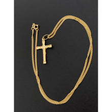 Load image into Gallery viewer, 18K Gold Necklace Chain 18 inches Cross Pendant 2.48 grams - Rafant