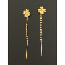 Load image into Gallery viewer, 18K Gold Earrings Threader Flower 0.34 grams - Rafant