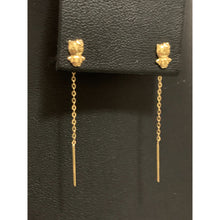 Load image into Gallery viewer, 18K Gold Earrings Threader Cat Animal 0.35 grams - Rafant