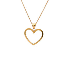 Load image into Gallery viewer, 18K Gold Necklace Chain 15.5" plus 2" Pendant Heart 0.88 grams - Rafant