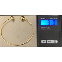 Load image into Gallery viewer, 18K Gold Bangle Bracelet Cuff Balls Small - Rafant