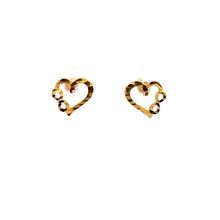 Load image into Gallery viewer, 18K Gold Earrings Stud Heart Infinity Small 0.75 grams - Rafant