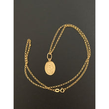 Load image into Gallery viewer, 18K Gold Necklace Chain 17.75 inches with Mother Mary Pendant 1.91 grams - Rafant
