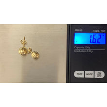 Load image into Gallery viewer, 18K Saudi Gold Ball Stud Earrings 1.62 grams - Rafant