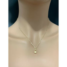 Load image into Gallery viewer, 18K Saudi Gold Necklace Chain 17.75" w/ Frosted Ball Pendant Earrings Set - Rafant