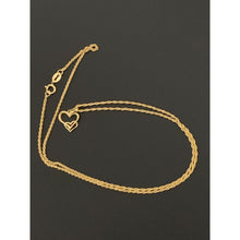 Load image into Gallery viewer, 18K Gold Necklace Chain 17.50 inches with Double Heart Pendant 1.55 grams - Rafant