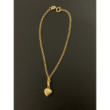 Load image into Gallery viewer, 18K Gold Bracelet with Puffed Heart Charm 1.58 grams Size 7.25 inches - Rafant