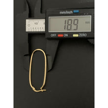 Load image into Gallery viewer, 18K Gold Earrings Hoops Oval 1.49 grams - Rafant