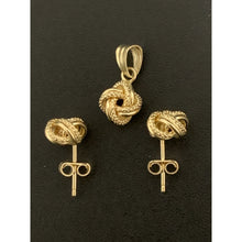 Load image into Gallery viewer, 18K Gold Pendant Earrings Sets Knot 1.76 grams Small - Rafant